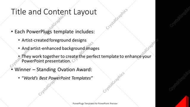 Title and Content presentation slide layout