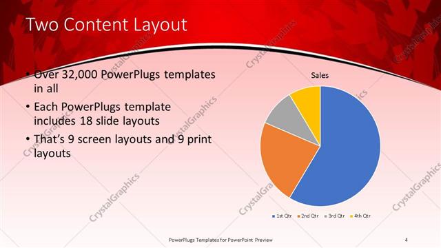Two Content presentation slide layout