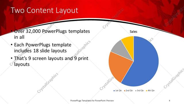Two Content presentation slide layout