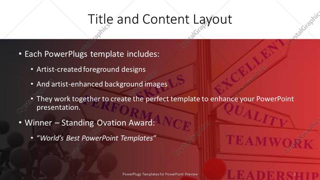Title and Content presentation slide layout
