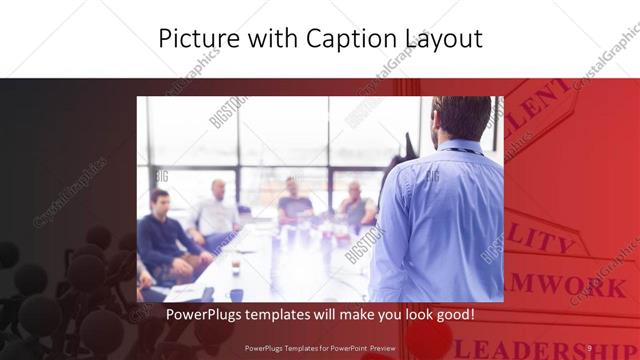 Picture with Caption presentation slide layout