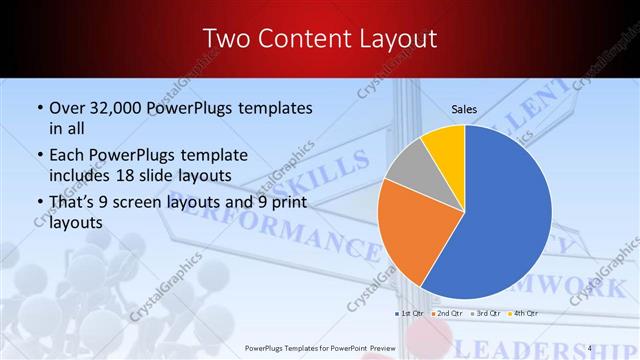 Two Content presentation slide layout