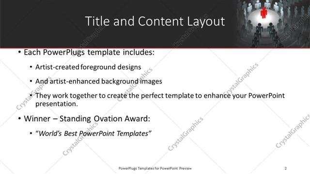 Title and Content presentation slide layout