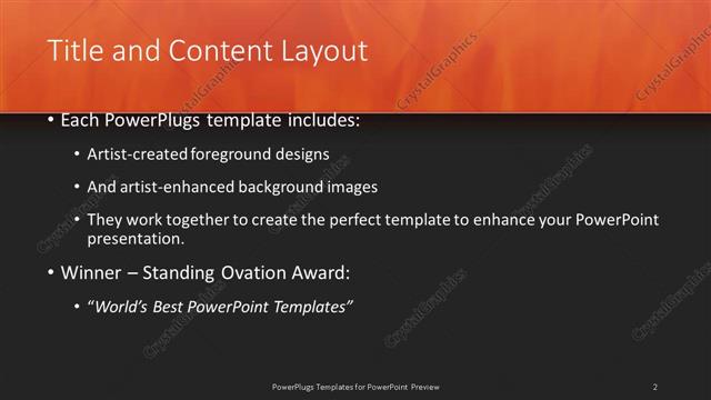 Title and Content presentation slide layout