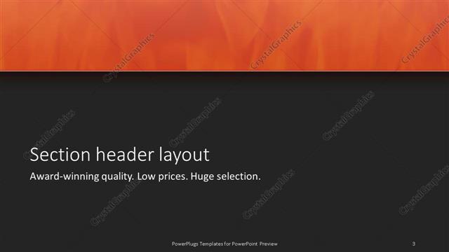 Section Header presentation slide layout