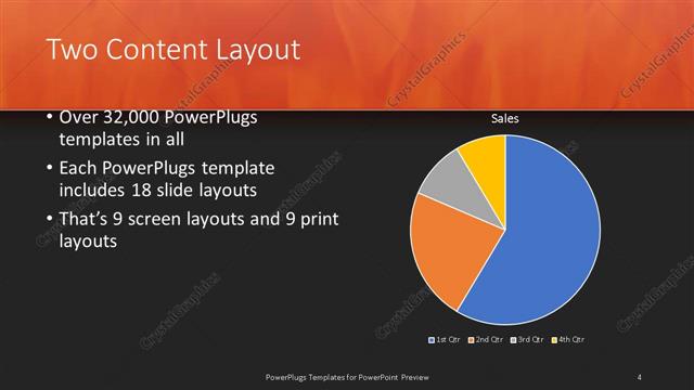 Two Content presentation slide layout