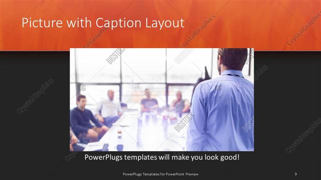 Picture with Caption presentation slide layout