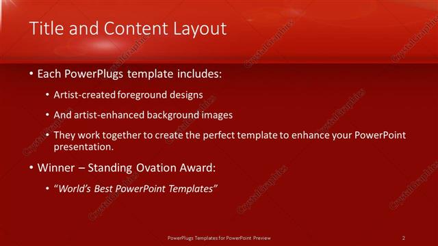 Title and Content presentation slide layout