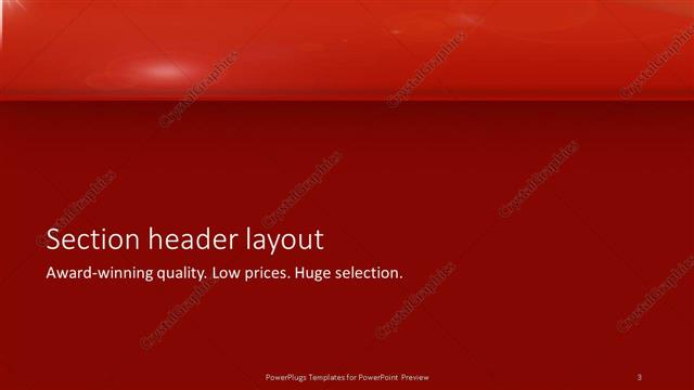 Section Header presentation slide layout