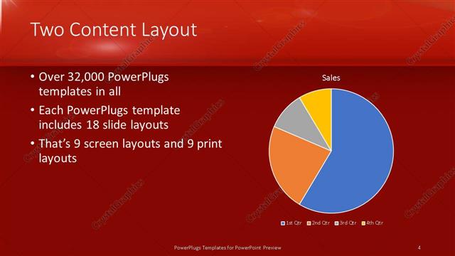 Two Content presentation slide layout