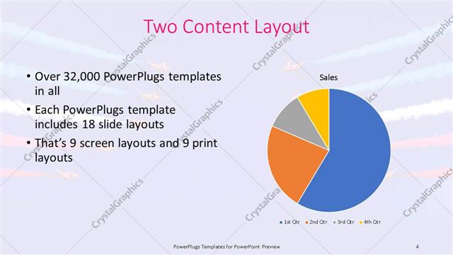 Two Content presentation slide layout