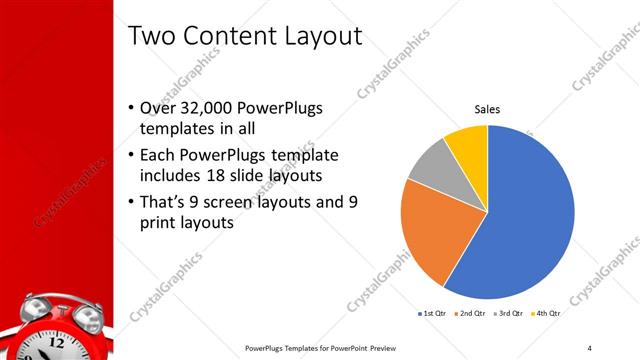 Two Content presentation slide layout