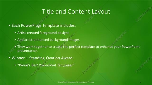 Title and Content presentation slide layout