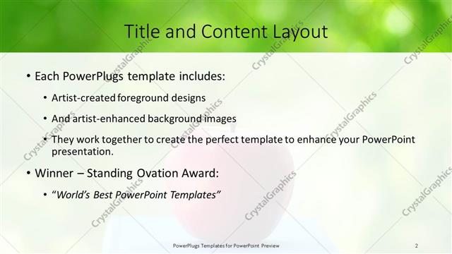 Title and Content presentation slide layout