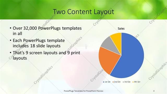 Two Content presentation slide layout