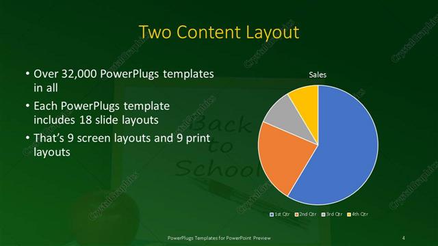 Two Content presentation slide layout