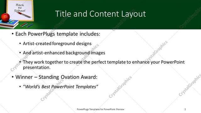 Title and Content presentation slide layout