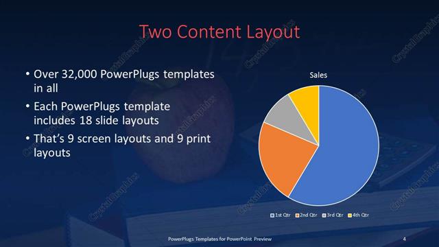 Two Content presentation slide layout