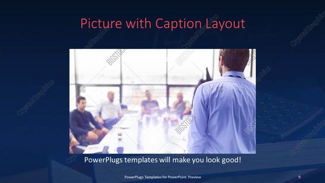 Picture with Caption presentation slide layout