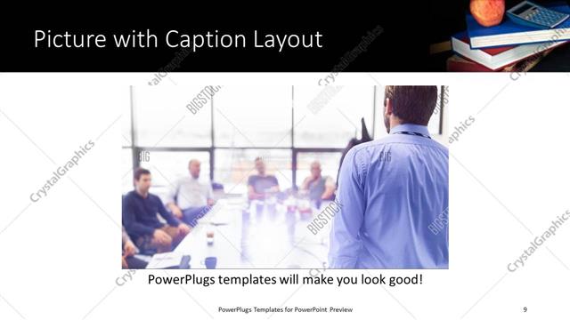 Picture with Caption presentation slide layout