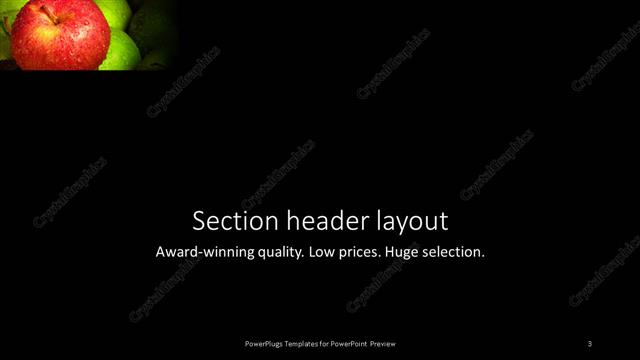 Section Header presentation slide layout