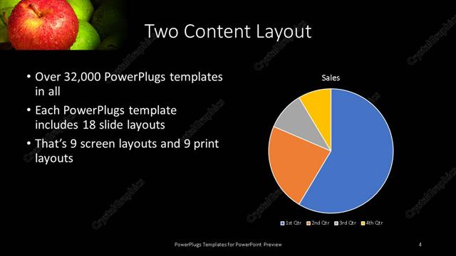 Two Content presentation slide layout
