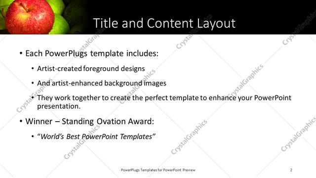 Title and Content presentation slide layout