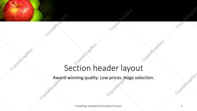 Section Header presentation slide layout