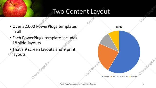 Two Content presentation slide layout