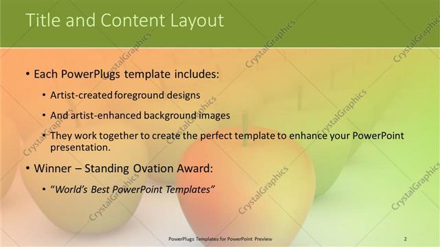 Title and Content presentation slide layout