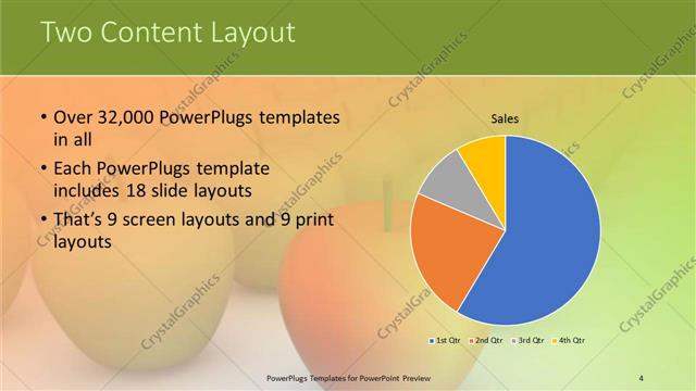 Two Content presentation slide layout