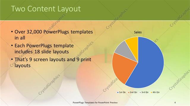Two Content presentation slide layout