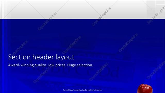 Section Header presentation slide layout