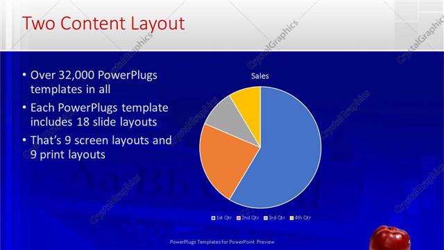 Two Content presentation slide layout