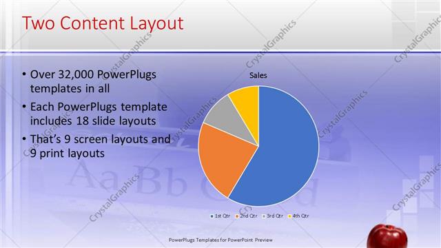 Two Content presentation slide layout