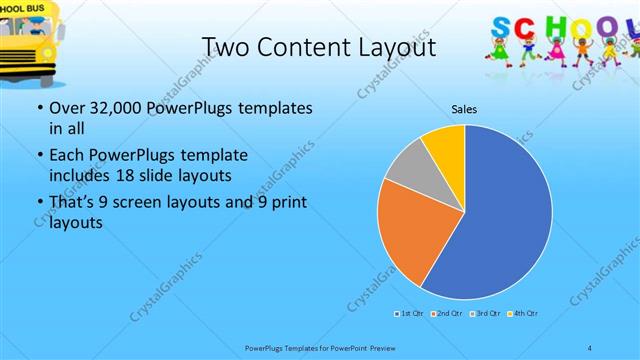 Two Content presentation slide layout