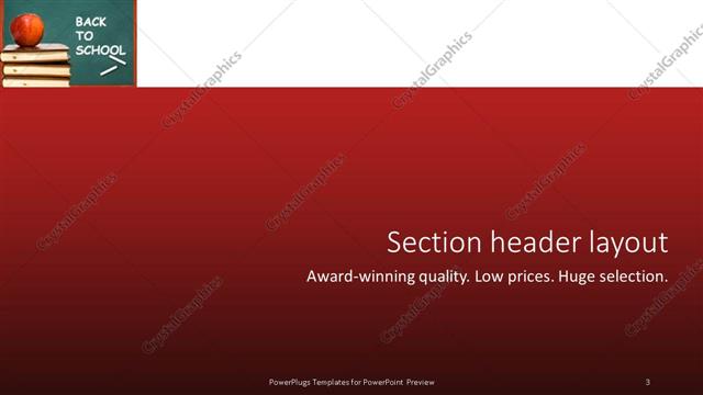Section Header presentation slide layout