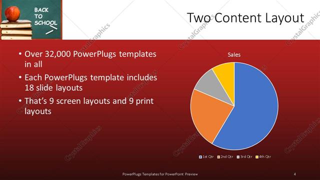 Two Content presentation slide layout