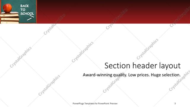 Section Header presentation slide layout