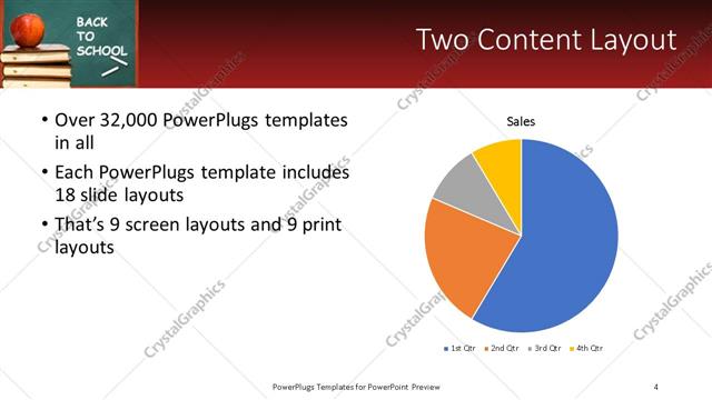 Two Content presentation slide layout