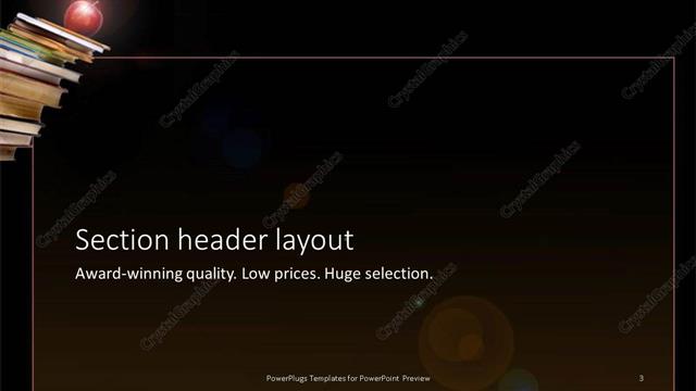 Section Header presentation slide layout