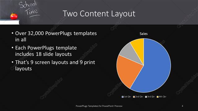 Two Content presentation slide layout