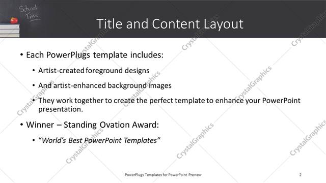 Title and Content presentation slide layout