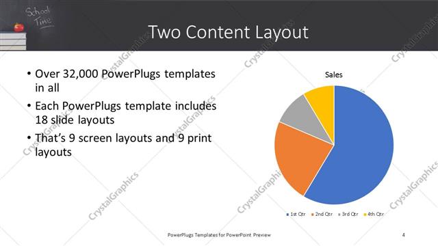 Two Content presentation slide layout