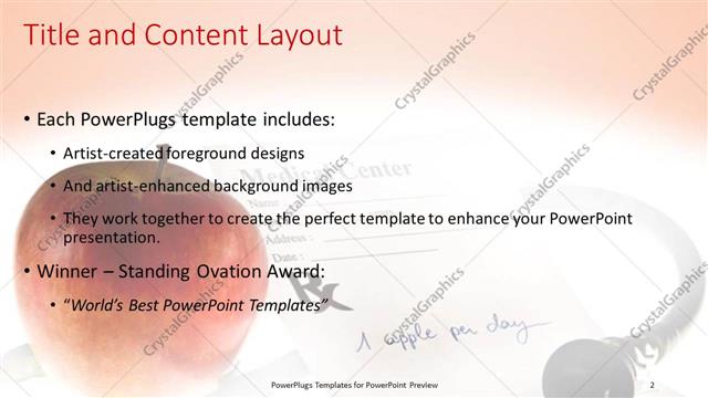 Title and Content presentation slide layout