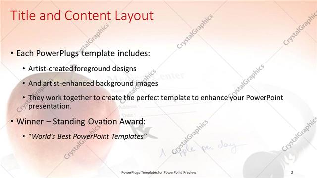 Title and Content presentation slide layout