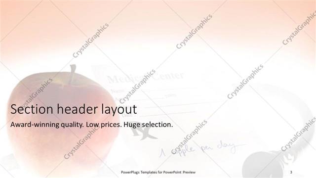 Section Header presentation slide layout