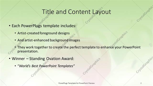 Title and Content presentation slide layout