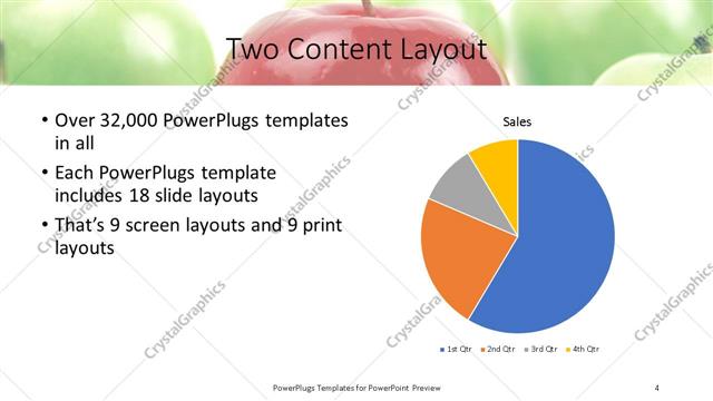 Two Content presentation slide layout