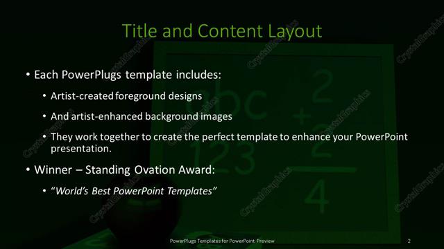 Title and Content presentation slide layout